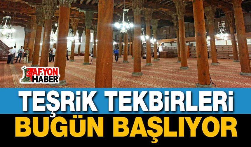 Teşrik Tekbirleri bugün başlıyor!..