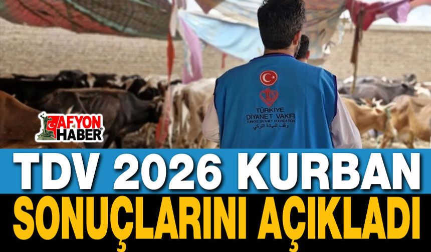 TDV 2026 Kurban Sonuçlarını Açıkladı