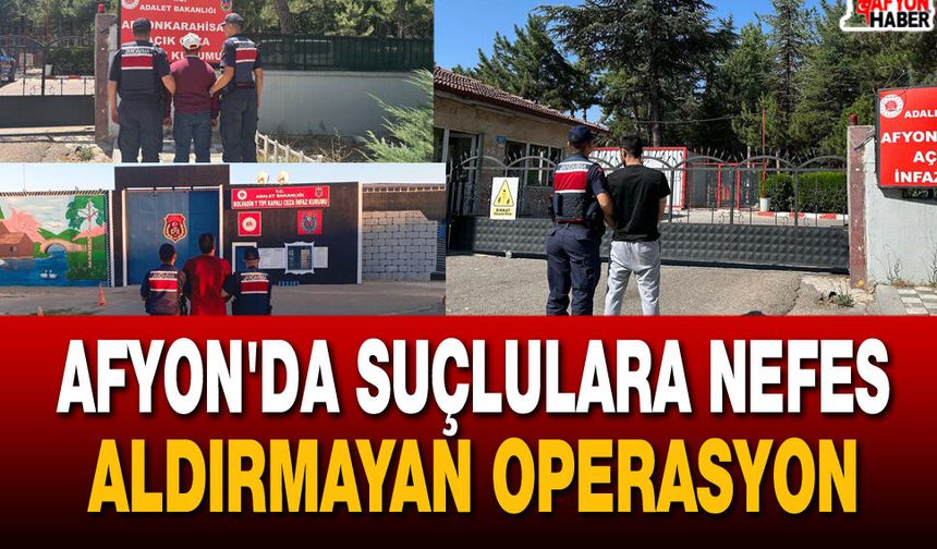 Afyon’da suçlulara nefes aldırmayan operasyon