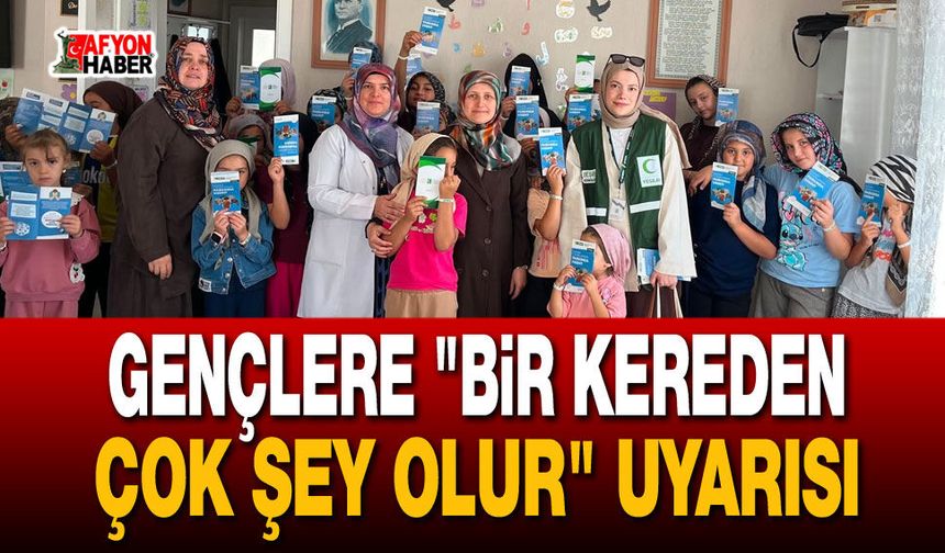 Afyon'da öğrencilerine 'bağımlılıkla mücadele' seminerleri düzenlendi