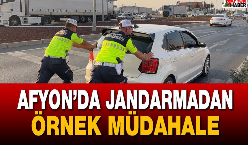 Afyon’da jandarmadan örnek müdahale