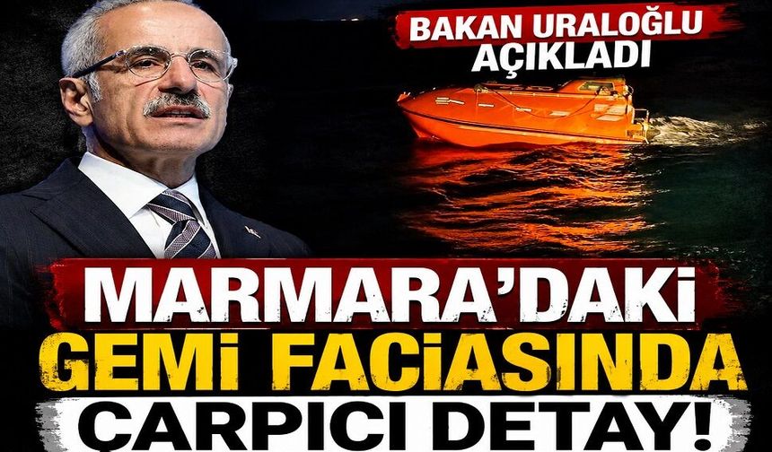 Marmara'daki gemi faciasında çarpıcı detay!
