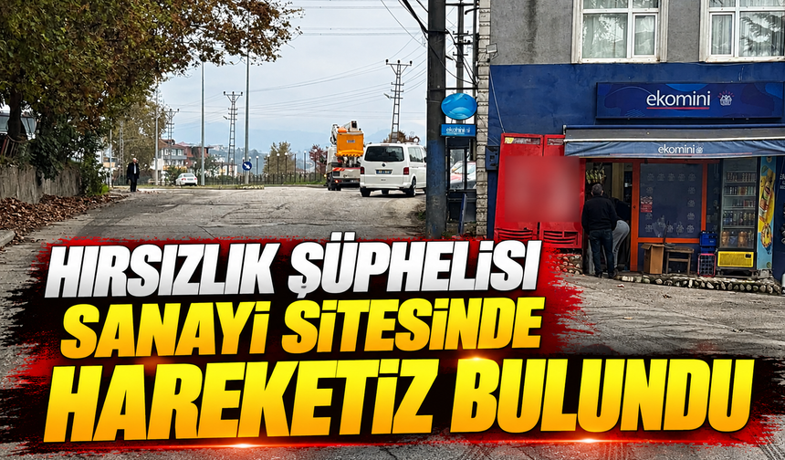 Hırsızlık şüphelisi sanayi sitesinde hareketiz bulundu