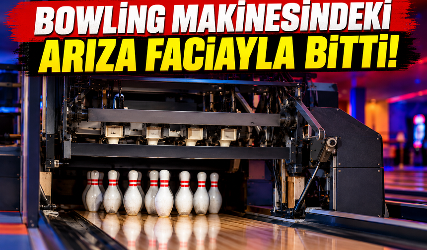 Bowling makinesindeki arıza faciayla bitti!