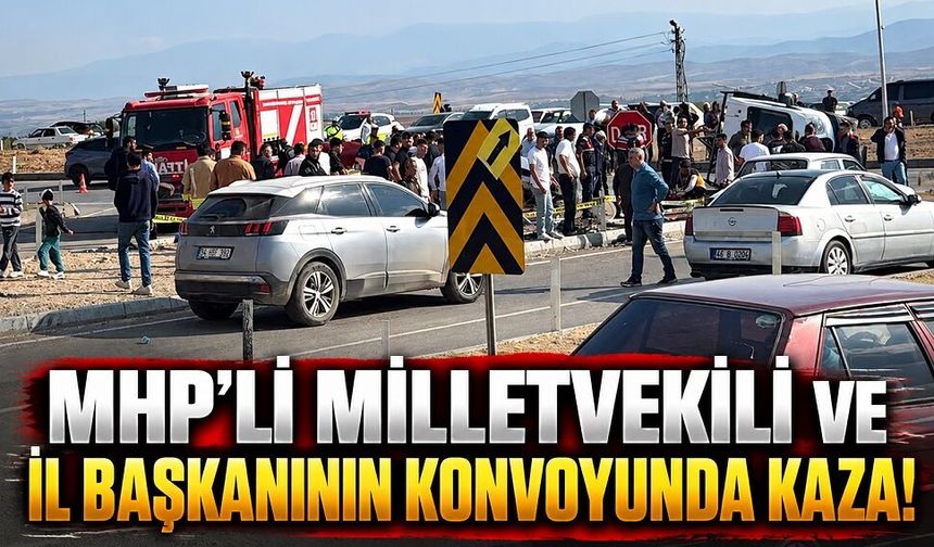 MHP’li milletvekili ve il başkanının konvoyunda kaza
