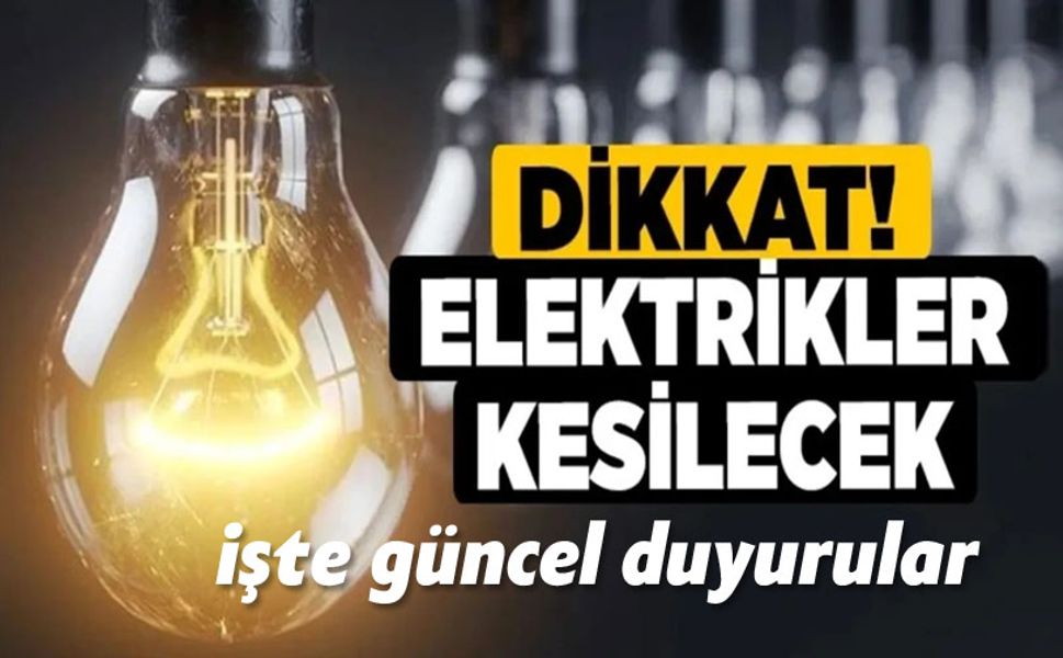 OEDAŞ Afyon planlı elektrik kesintileri