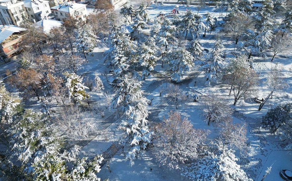 Afyon'dan kar manzaraları