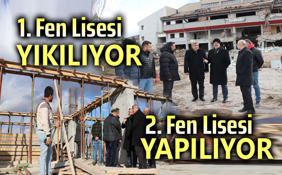 Afyon'da Fen Lisesi binası yıkılıyor, Fen Lisesi inşaatı devam ediyor