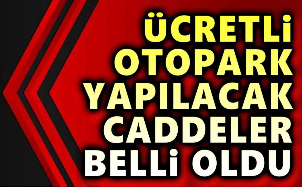 Afyon'da ücretli otopark yapılabilecek caddeler