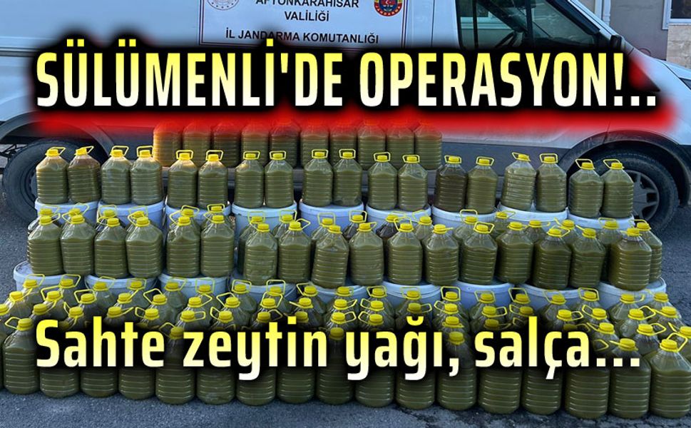 Afyon Sülümenli'de sahte gıda operasyonu!..