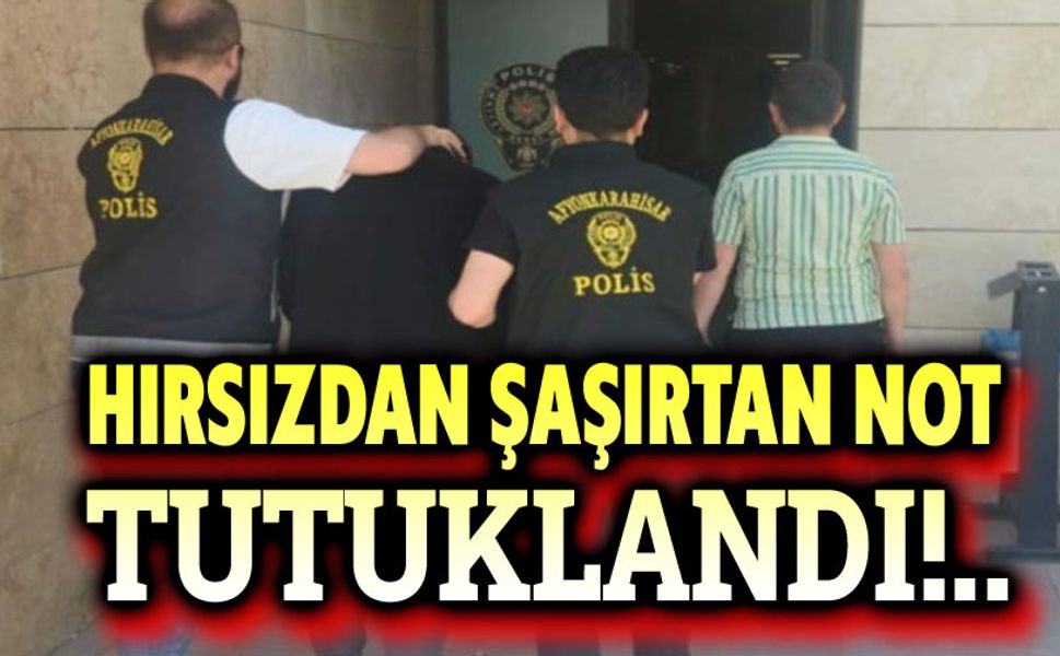 Gece girdiği kafeyi soyan hırsızdan şaşırtan not