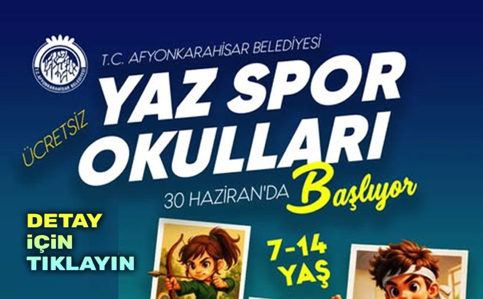 Afyonkarahisar Belediyesi ücretsiz yaz spor okulları başlıyor!