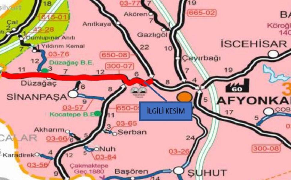 Dikkat; Afyon Uşak Karayolunda yol bakım çalışması