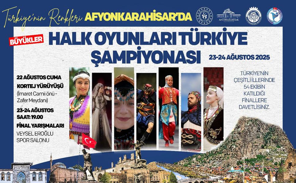 Halk Oyunları Türkiye Şampiyonası Afyon'da