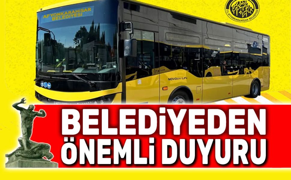 Belediyeden Halk otobüsleriyle ilgili önemli duyuru