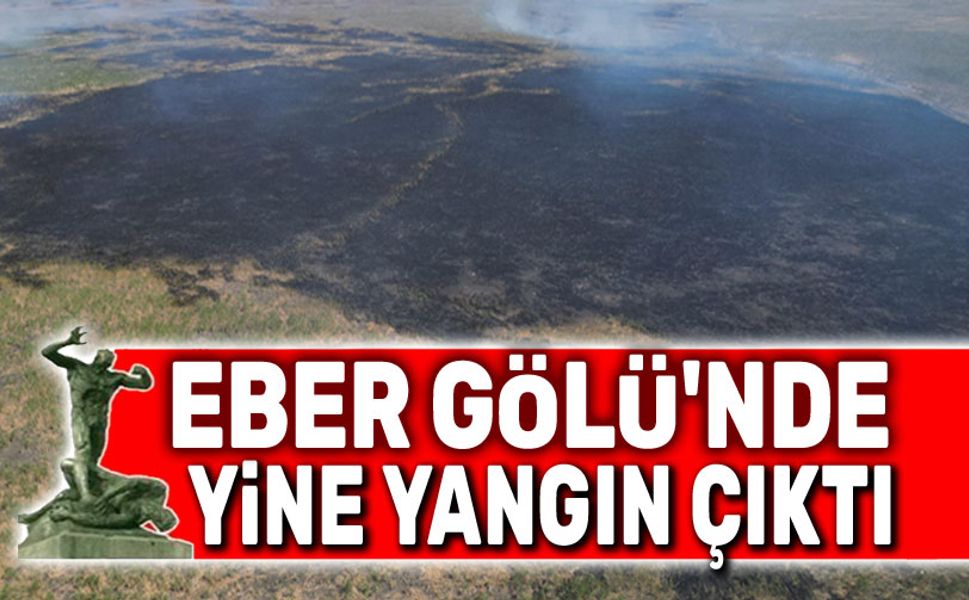 Eber Gölü'nde yine yangın çıktı