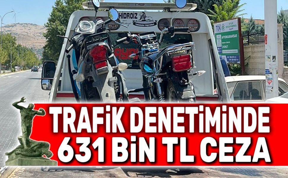 Trafik denetimlerinde 631 bin TL para cezası