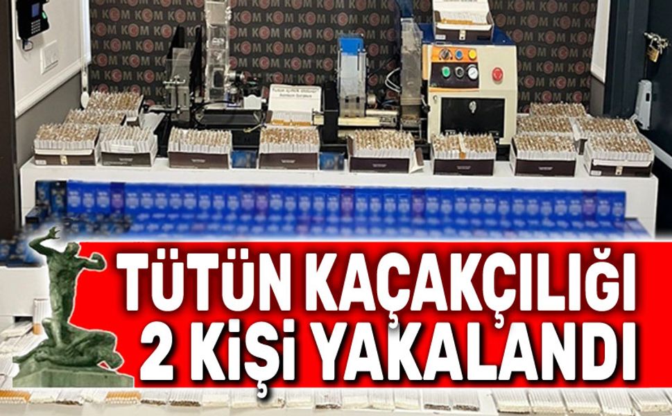 Afyon'da tütün kaçakçılığı, 2 kişi yakalandı