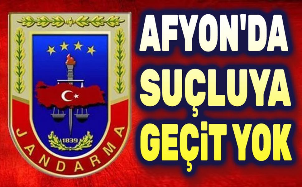 Afyon Jandarması, 1 haftalık bilançoyu açıkladı!..