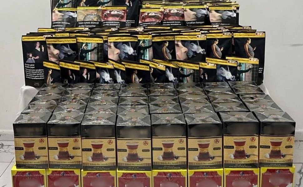 Afyon'da kaçak çay operasyonu