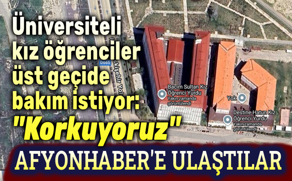 Üniversite öğrencileri, üst geçide bakım istiyor