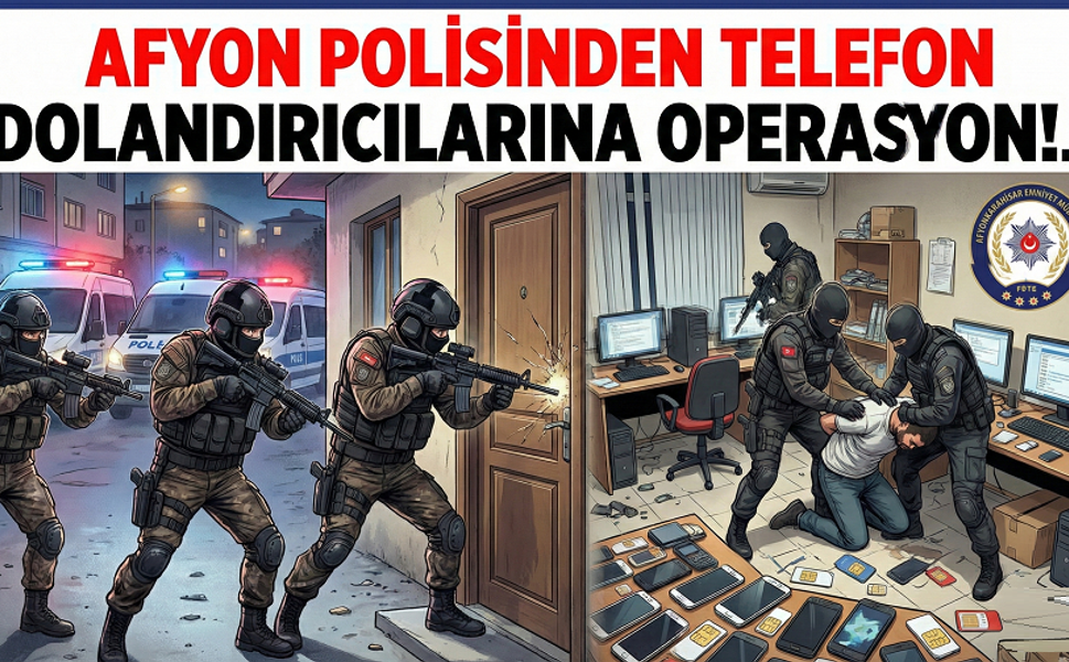 Afyon'da telefon dolandırıcılarına operasyon!..