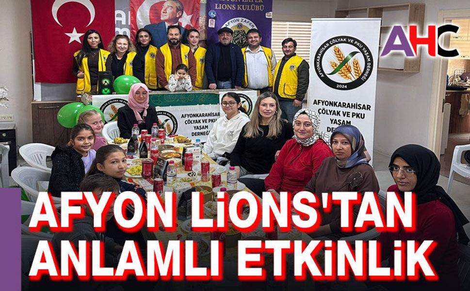 Afyon Zafer Lions Kulübü'nden PKU'lu çocuklara anlamlı destek