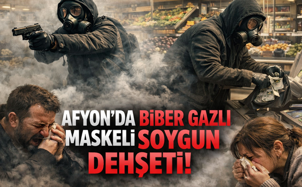 Afyon'da biber gazlı maskeli soygun!..