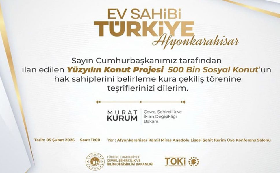 Afyon'da TOKİ kuraları yarın çekiliyor