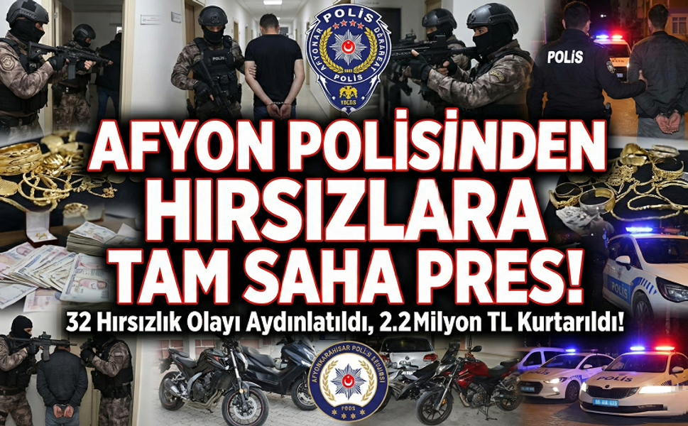 Afyon Polisinden hırsızlara af yok!..