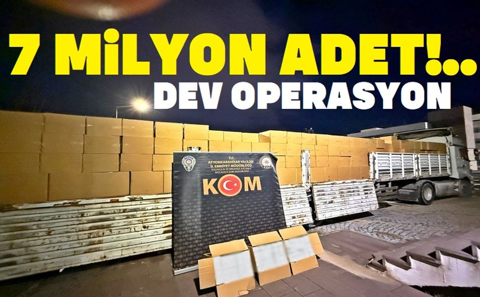 Afyon'da 7 milyonluk kaçakçılık operasyonu!..