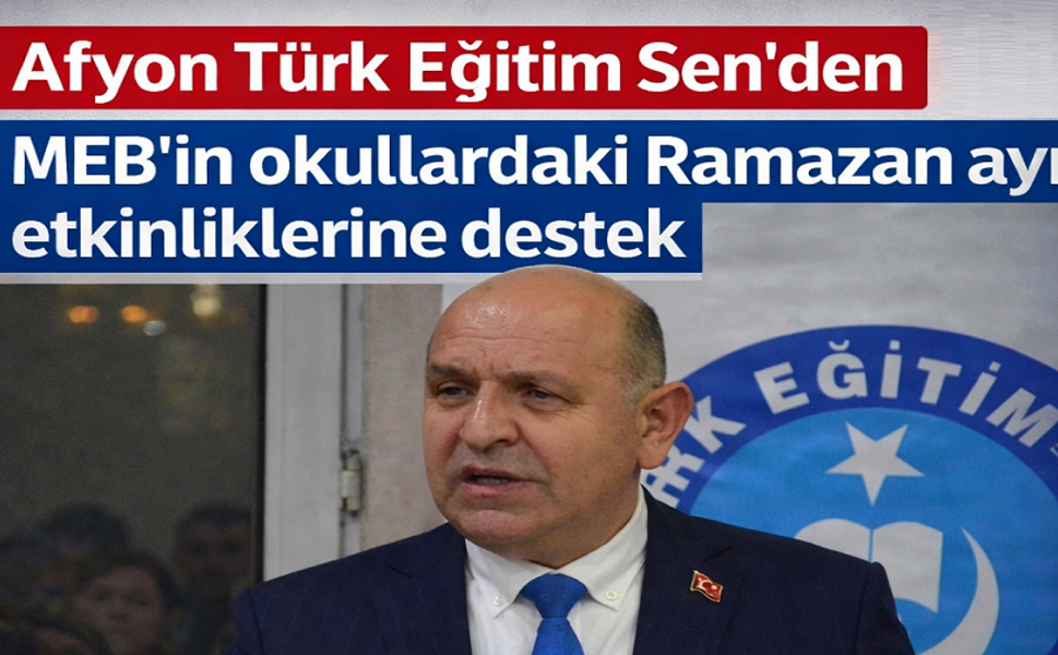 TÜRK EĞİTİM SEN'DEN MEB'E DESTEK