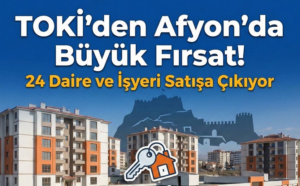 TOKİ, Afyon'da 24 daire ve işyeri satacak