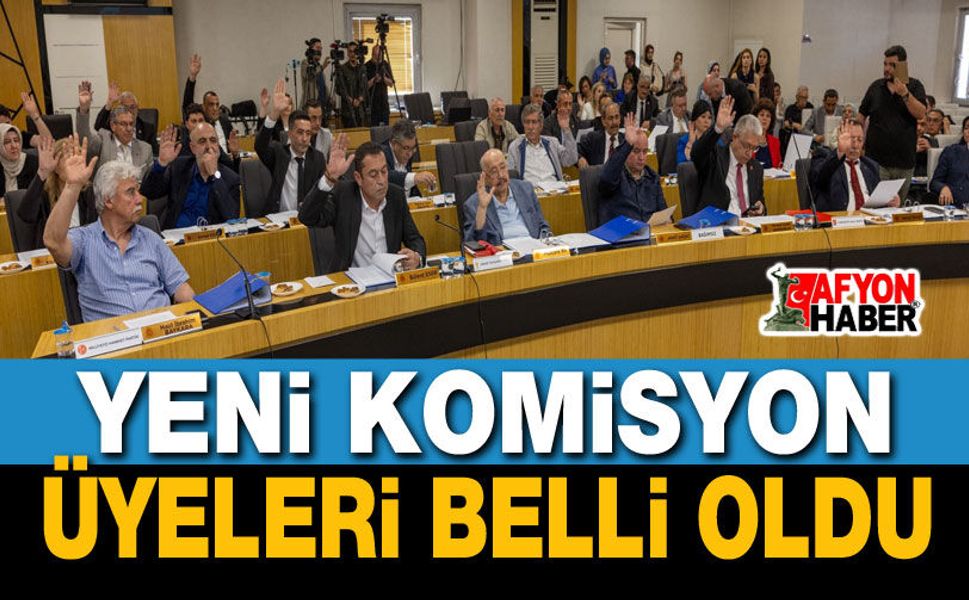 Afyon Belediye Meclisinde komisyon üyeleri yeniden seçildi