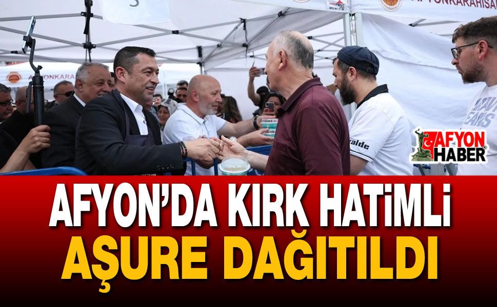 Afyon’da Kırk Hatimli Aşure Dağıtıldı
