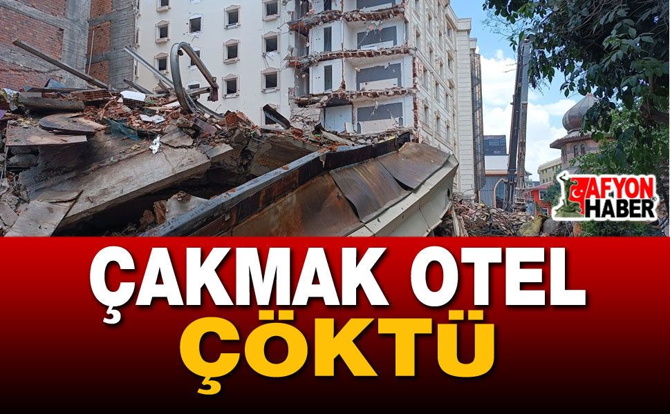 Kontrollü yıkılan Çakmak Otel binasında çökme oldu