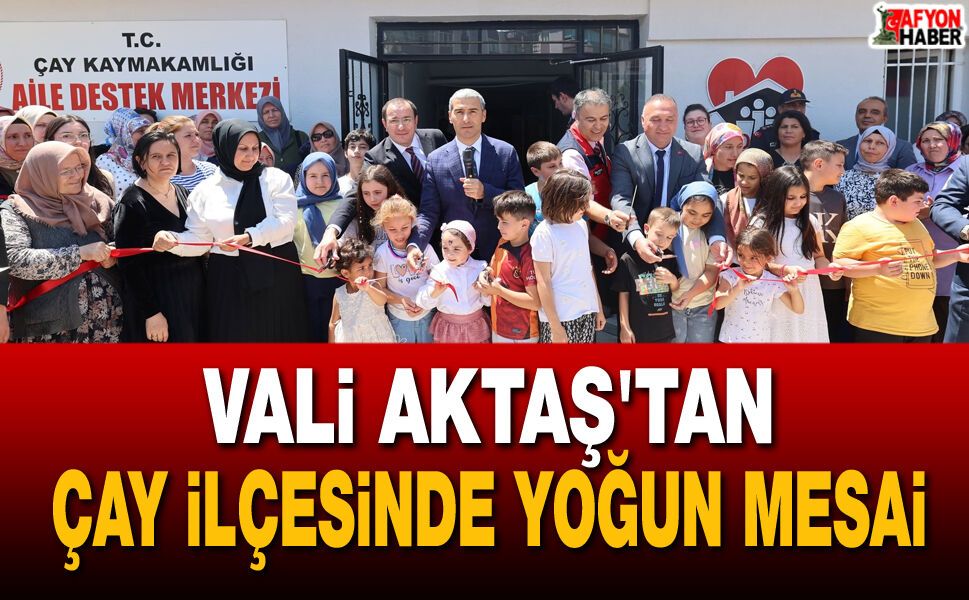Vali Aktaş'tan Çay İlçesinde Yoğun Mesai