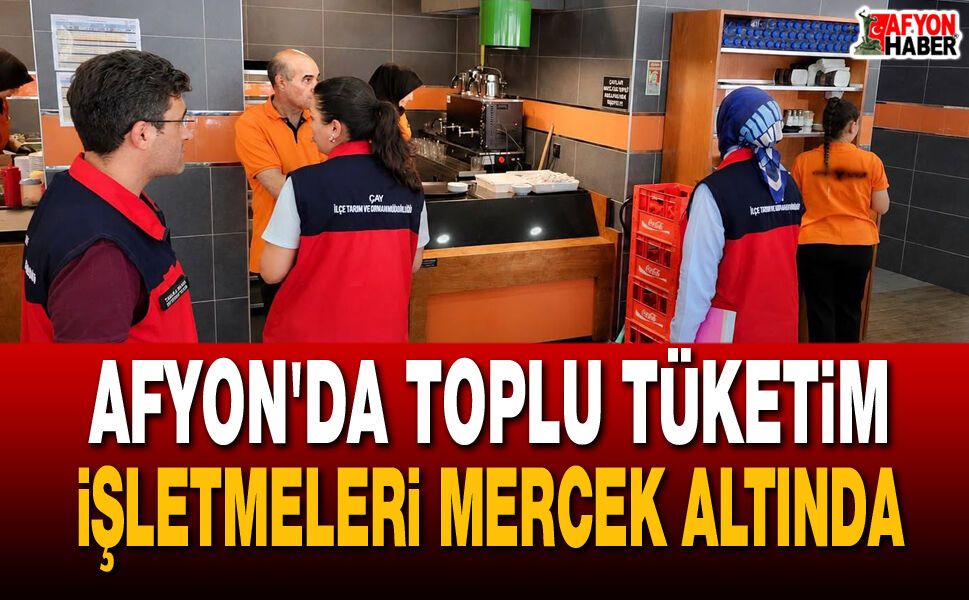 Afyon'da Toplu Tüketim İşletmeleri Mercek Altında