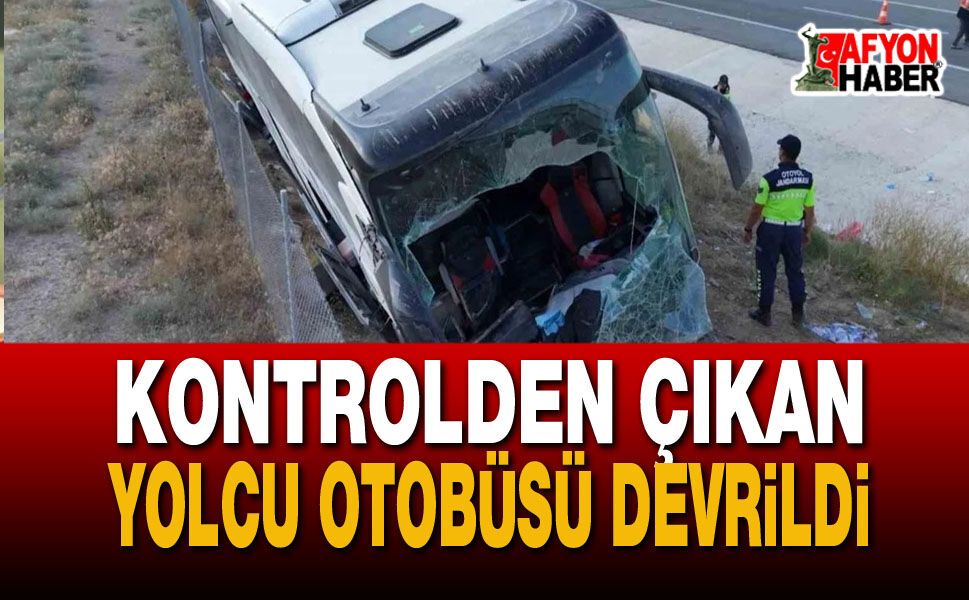 Kontrolden Çıkan Yolcu Otobüsü Devrildi