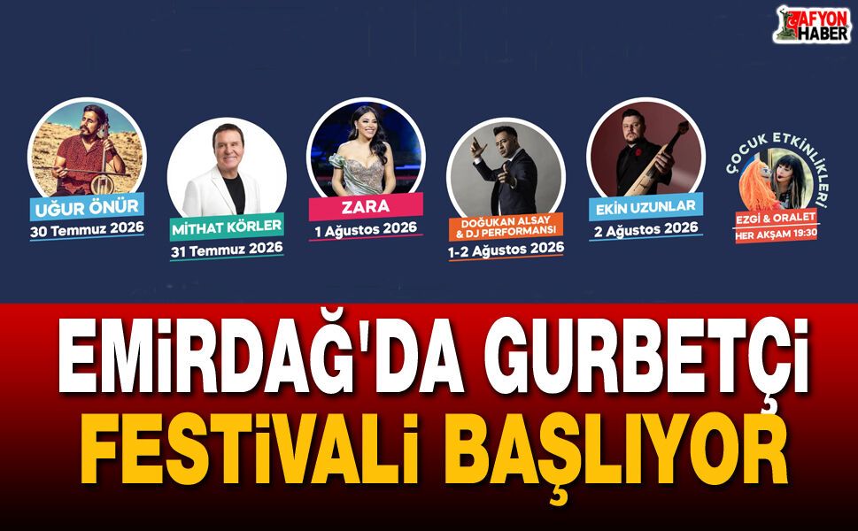 Emirdağ'da Gurbetçi Festivali Başlıyor