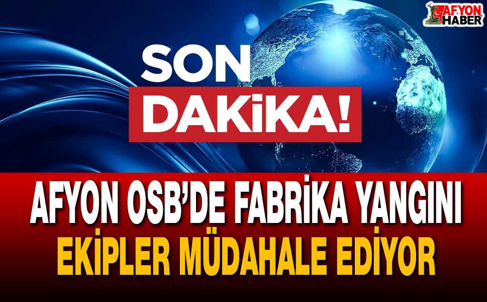 Afyon OSB’de Fabrika Yangını Ekipler Müdahale Ediyor
