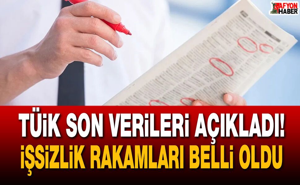 TÜİK açıkladı! Türkiye’de ki işsizlik rakamları belli oldu
