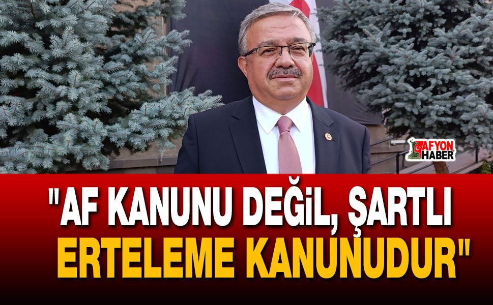 Milletvekili Yurdunuseven: "Af kanunu değil, şartlı erteleme kanunudur"