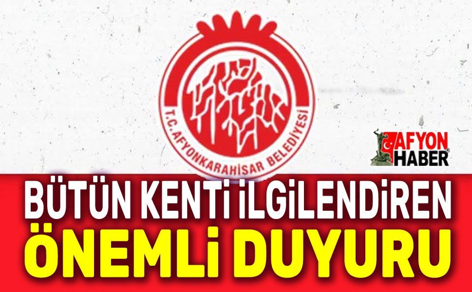 Afyonkarahisar’da 27 mahallede sular kesilecek