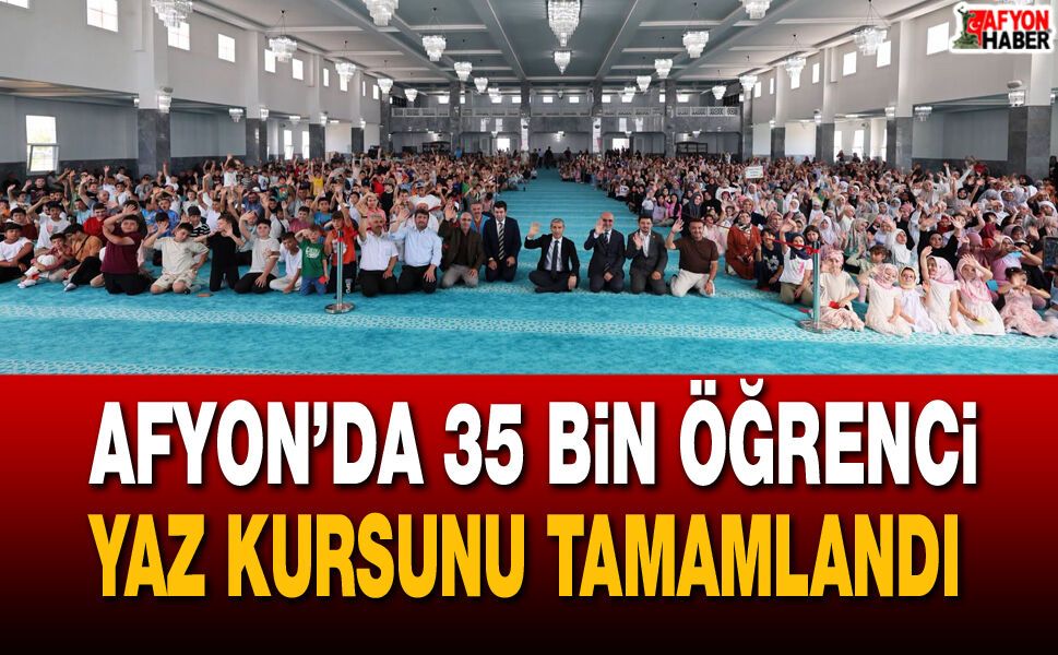Afyon’da 35 bin öğrenci yaz kursunu başarıyla tamamlandı