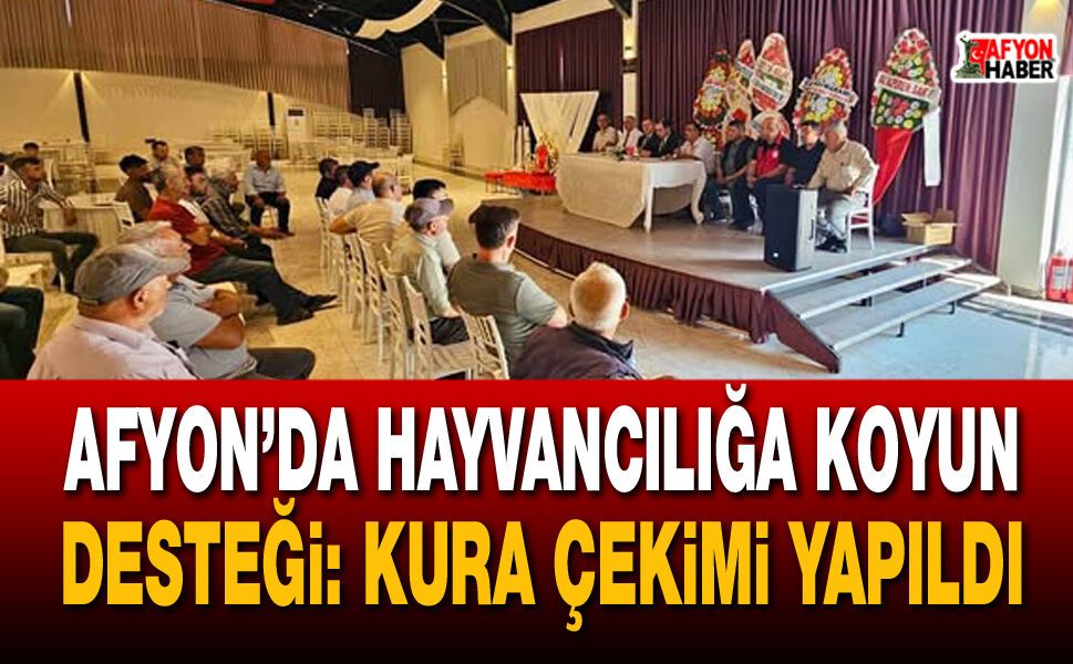 Afyon’da hayvancılığa koyun desteği: kura çekimi yapıldı