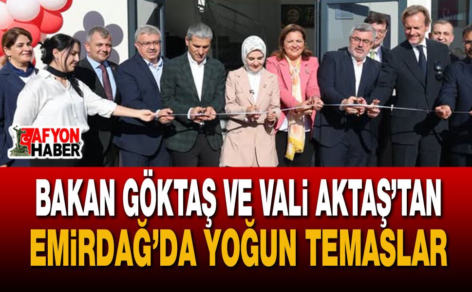 Bakan Göktaş ve Vali Aktaş’tan Emirdağ’da yoğun temaslar