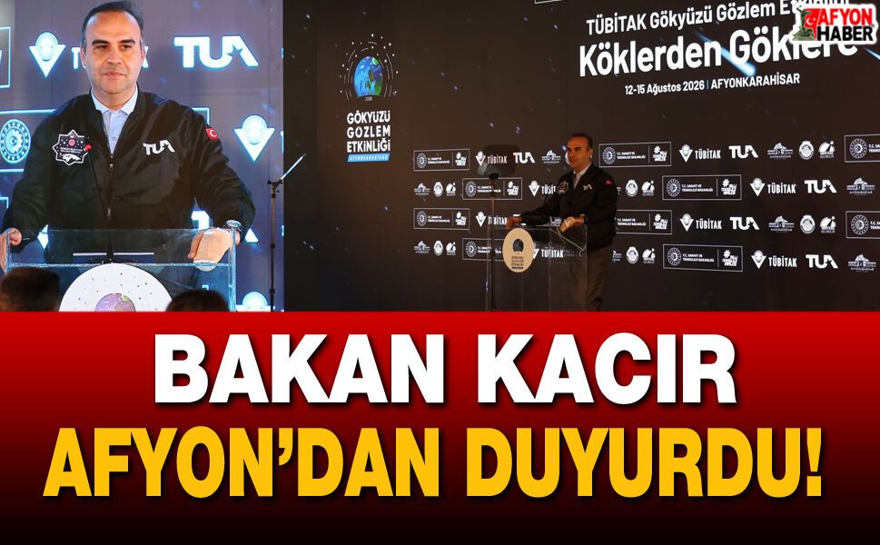 Bakan Kacır Afyon’dan duyurdu! Milli ay aracı 2027'de uzaya fırlatılacak