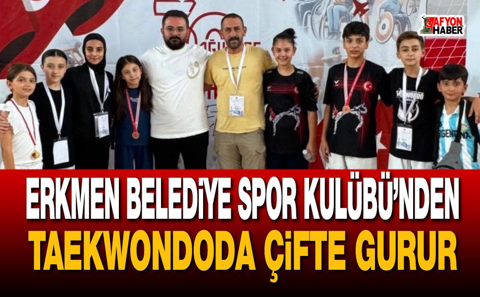Erkmen Belediye Spor Kulübü’nden taekwondoda çifte gurur