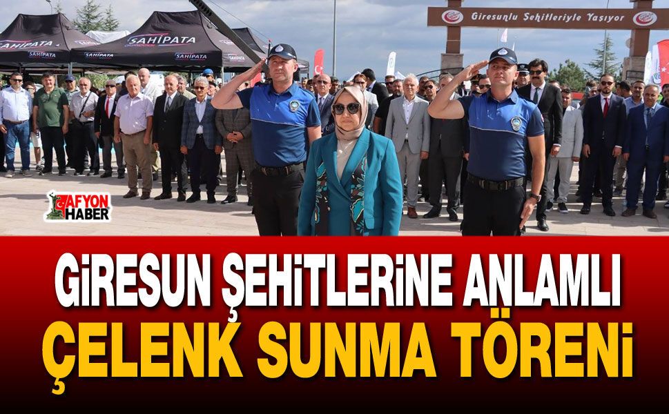 Giresun Şehitlerine anlamlı çelenk sunma töreni